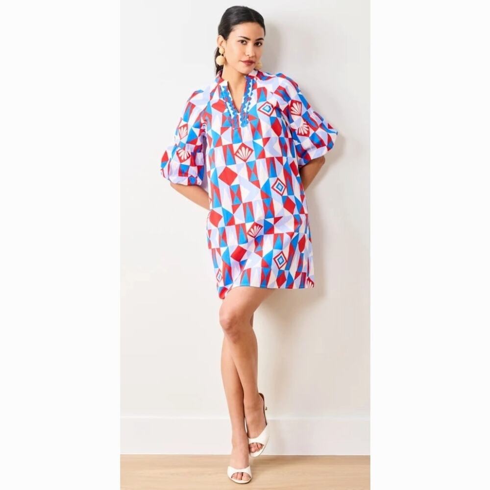 PrintFresh NWT Isabella Dress in Underwater Mosaic L